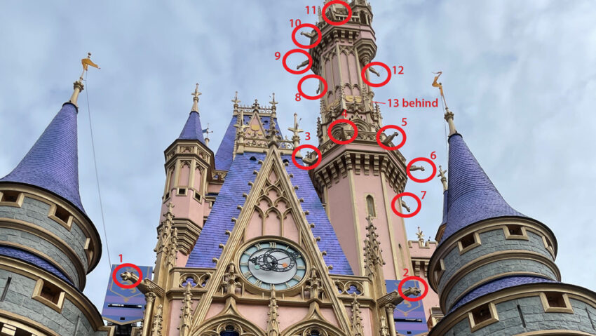 13 Gargoyles on Cinderella Castle
