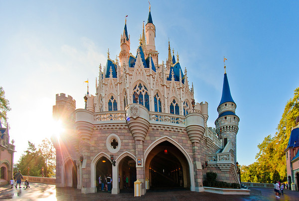 the rear of Cinderella Castle