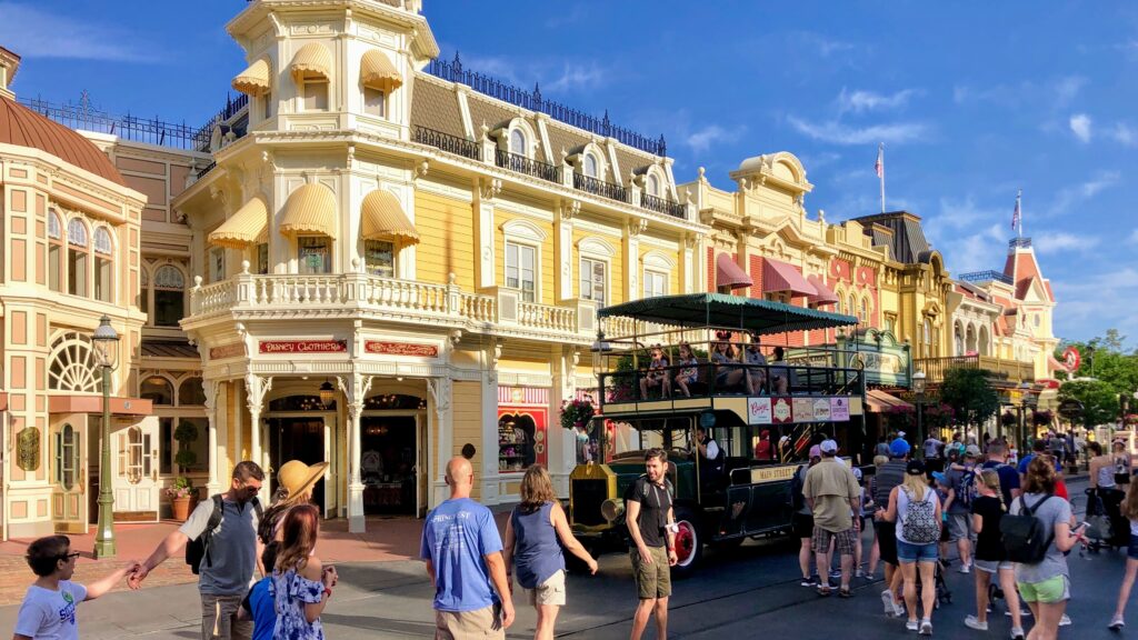 Magic Kingdom Main Street USA bright colors