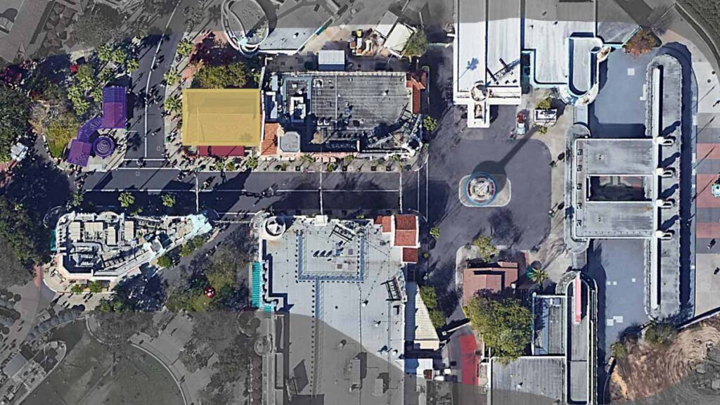 Hollywood Studios map of Hollywood Boulevard
