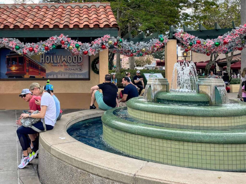 Architecture of Hollywood Studios - Fountain at Seat Height at Hollywood Junction