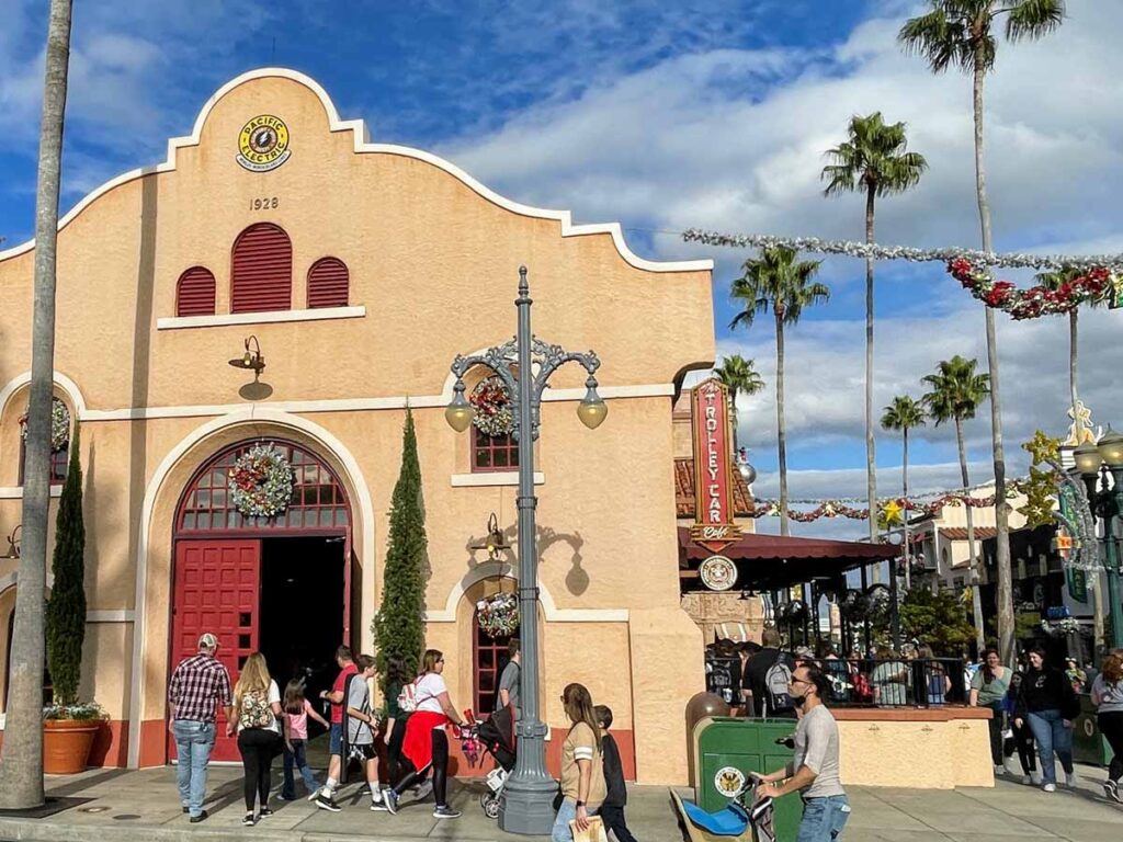 The Architecture of Hollywood Boulevard at Hollywood Studios - Trolley Car Cafe
